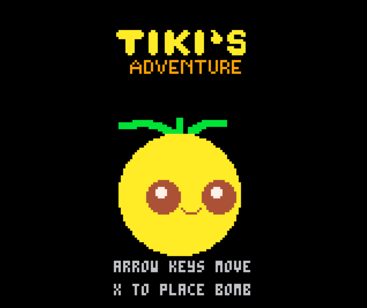 Tiki's Adventure home screen