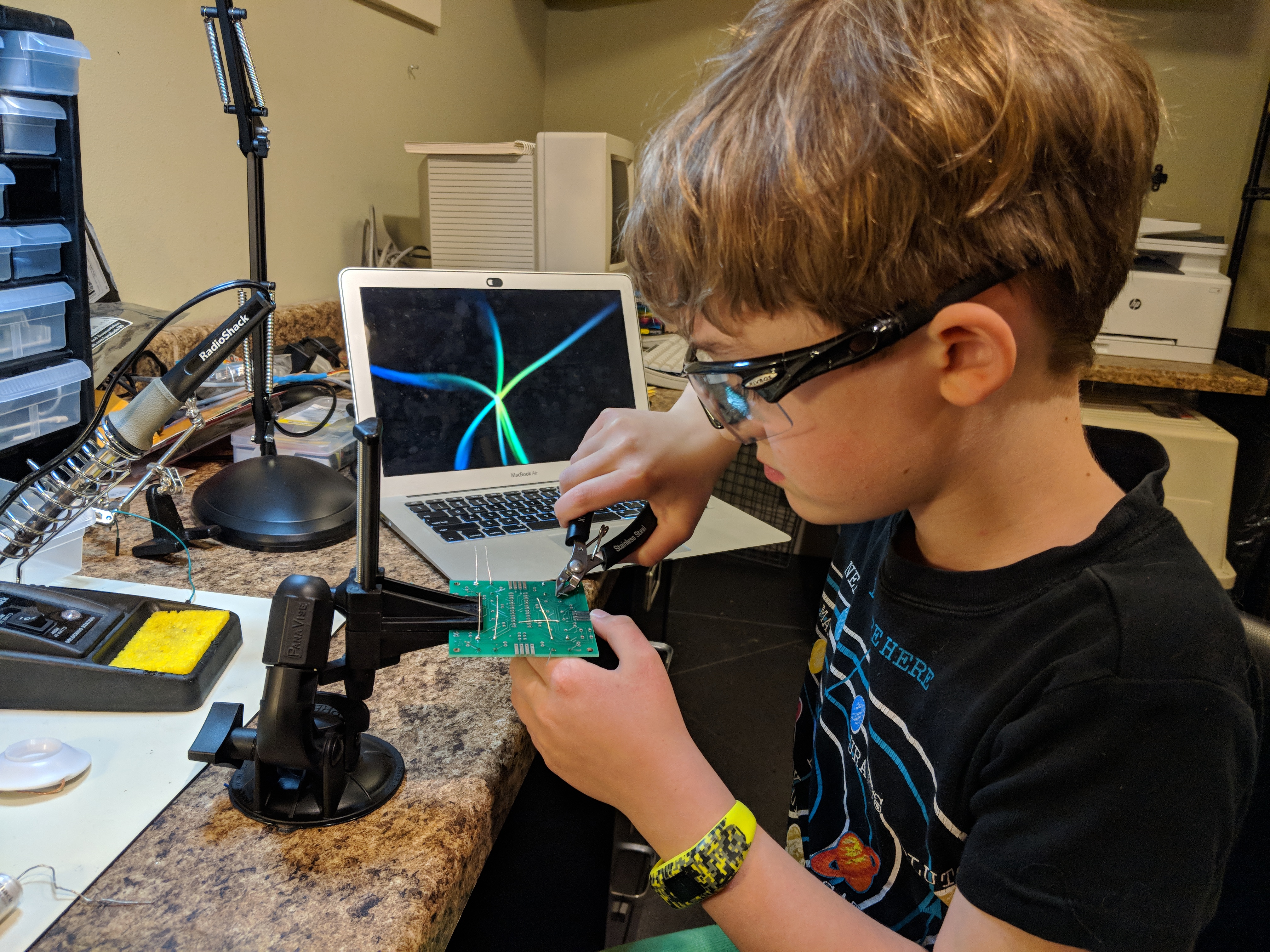 Picture of Sidney soldering